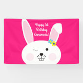 Bunny Rabbit Paaslente verjaardagsfeestje Spandoek (Horizontaal)