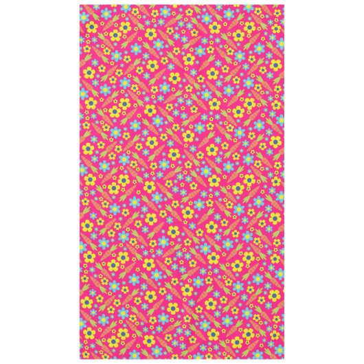 Bunny Rabbit Paaslente verjaardagsfeestje Tafelkleed (Voorkant)