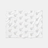 Bunny Rabbit Pattern Fleece Deken (Voorkant (Horizontaal))