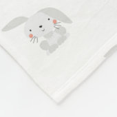 Bunny Rabbit Pattern Fleece Deken (Hoek)