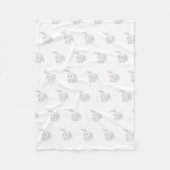 Bunny Rabbit Pattern Fleece Deken (Voorkant)