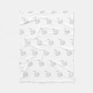 Bunny Rabbit Pattern Fleece Deken