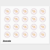 Bunny Rabbit Petting Zoo Verjaardagsfeestje Sticke Ronde Sticker (Vel)