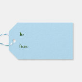 Bunny Rabbit Pink Flowers Cadeaulabel (Achterkant Horizontaal)