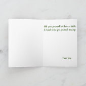 Bunny Rabbit Pink Flowers Kaart (Binnen)