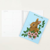 Bunny Rabbit Pink Flowers Planner (Display)