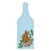 Bunny Rabbit Pink Flowers Snijplank (Voorkant)