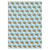 Bunny Rabbit Pink Flowers Tafelkleed (Voorkant)