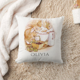 Bunny Rabbit Pink gepersonaliseerd Kussen
