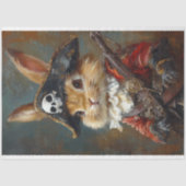 Bunny Rabbit Pirate Decoupage Tissuepapier (Voorkant)