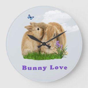 Bunny rabbit poster grote klok