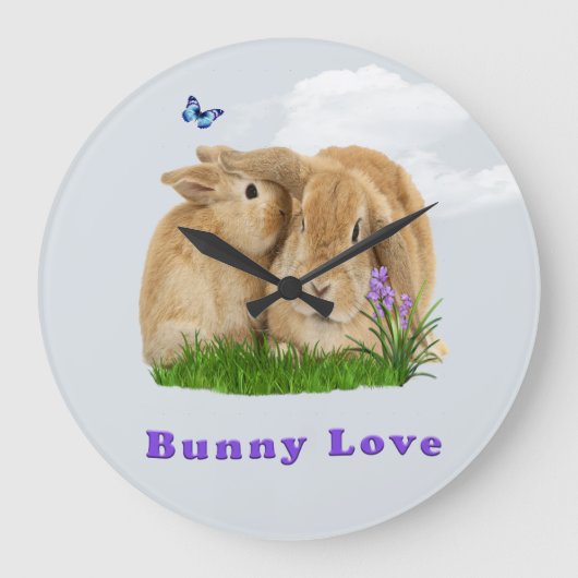 Bunny rabbit poster grote klok (Voorkant)
