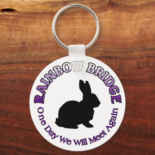 BUNNY RABBIT RAINBOW BRIDGE SLEUTELHANGER (Voorkant)