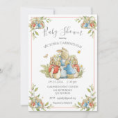 Bunny Rabbit Red Baby shower Kaart (Voorkant)