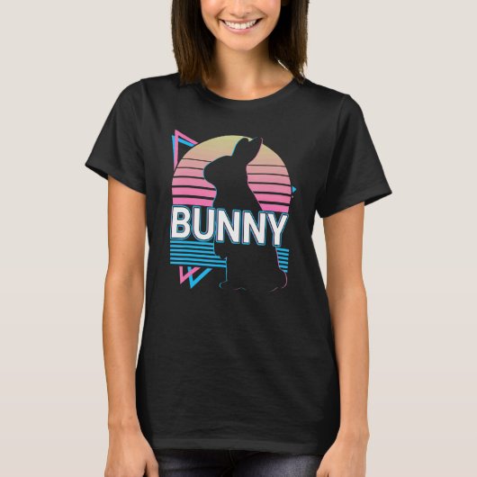 Bunny Rabbit Retro T-shirt (Voorkant)