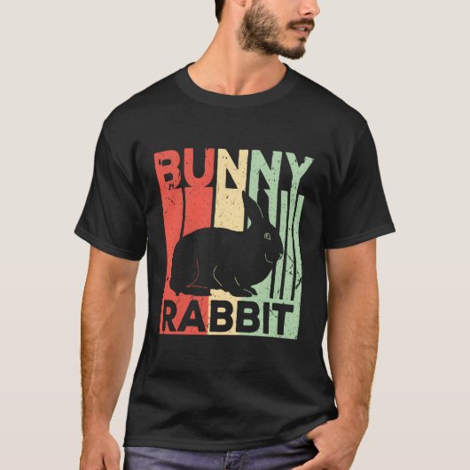 Bunny Rabbit Retro Unisex T-shirt (Voorkant)