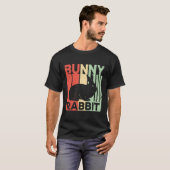 Bunny Rabbit Retro Unisex T-shirt (Voorkant volledig)