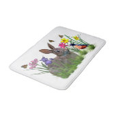 Bunny Rabbit, Robin en Flowers, Badmat (Gekanteld)