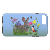 Bunny Rabbit, Robin en Flowers,  Case-Mate iPhone Case (Achterkant (Horizontaal))