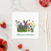Bunny Rabbit, Robin en Flowers, Servetten (Insitu)