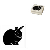 Bunny Rabbit Rubberstempel (Gestempeld)