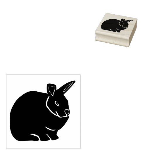 Bunny Rabbit Rubberstempel (Gestempeld)