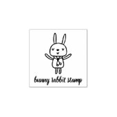 Bunny Rabbit Sketch Animal Rubberstempel (Afrduk)