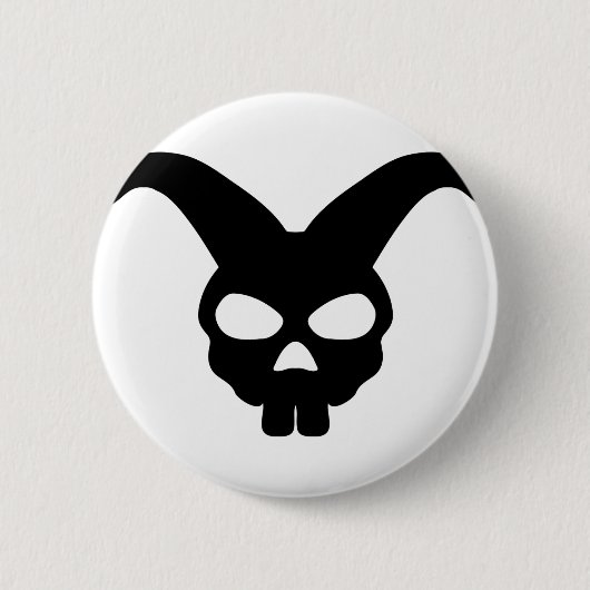 Bunny Rabbit Skull Ronde Button 5,7 Cm (Voorkant)