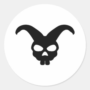 Bunny Rabbit Skull Ronde Sticker