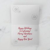 Bunny Rabbit Snowflakes Whimsical Animal Kerstmis Feestdagen Kaart (Binnen)