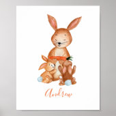 Bunny Rabbit Specialized Nursery Wall Art Poster (Voorkant)