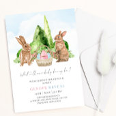 Bunny Rabbit Spring Easter Baby Gender onthullen Kaart