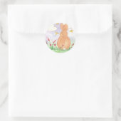 Bunny Rabbit Spring Garden Pet Animal Waterverf Ronde Sticker (Tas)