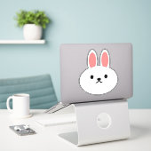 Bunny Rabbit Sticker (Laptop op bureau)