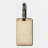 Bunny Rabbit Tan Faux Leather Bagagelabel (Achterkant verticaal)