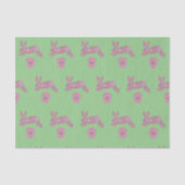 Bunny Rabbit Topiary Ginger jar jars Tissuepapier (Voorkant)