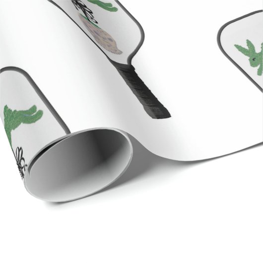 Bunny Rabbit Topiary Ginger jar jars Wrapping Pape Cadeaupapier (Rol Hoek)