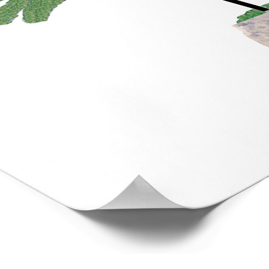 Bunny Rabbit Topiary Ginger Jar print Poster (Hoek)