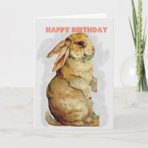 Bunny Rabbit Verjaardag Kaart