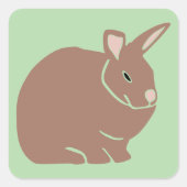 Bunny Rabbit Vierkante Sticker (Voorkant)