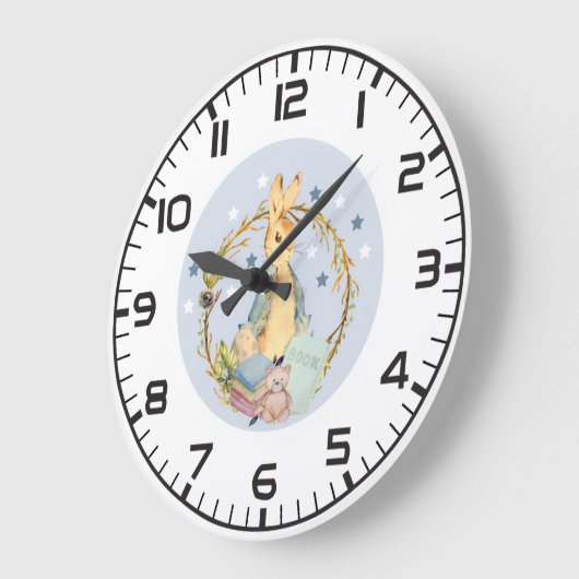 Bunny Rabbit Wall Clock  Grote Klok (Hoek)