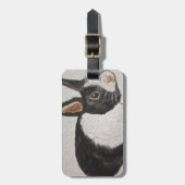 Bunny rabbit waterverf animal Bagagelabel (Voorkant verticaal)
