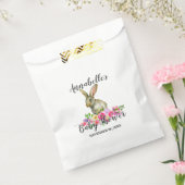 Bunny Rabbit Waterverf Bloemen Baby shower Dank Y Bedankzakje (Gezegeld)