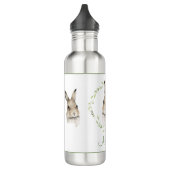 Bunny Rabbit Waterverf Greenery Name Drink Waterfles (Links)