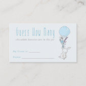 Bunny Rabbit weet hoeveel Baby shower er is Informatiekaartje (Voorkant)