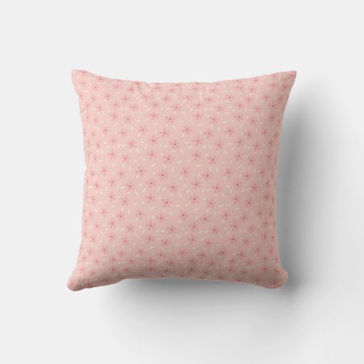 Bunny Rabbit Whimsical Pink Baby Nursery Pillow Kussen (Achterkant)