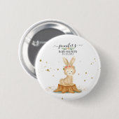 Bunny Rabbit wildlife forest baby shower dots Ronde Button 5,7 Cm (Voorkant /achterkant)