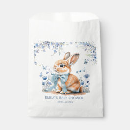 Bunny Rabbit Willdflower Baby shower Boy Bedankzakje