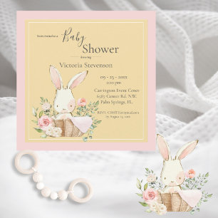 Bunny Rabbit Yellow Gender Neutraal Baby shower