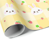 Bunny Rabbit Yellow Pset Carrots | Paasvakantie Cadeaupapier (Rol Hoek)
